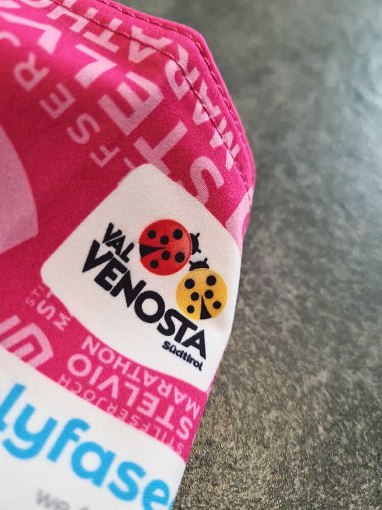fascia stirnband personalizzata Stelvio Marathon color magenta fascia stirnband personalizzata Stelvio Marathon color magenta